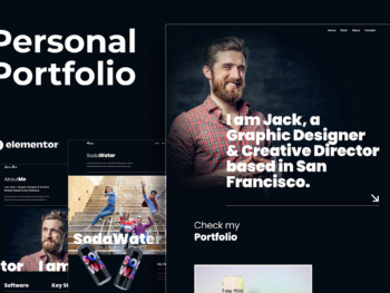 Jack.Dir - Template Kit Elementor de Portfólio de design pessoal
