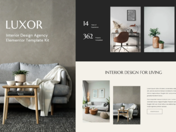 Luxor - Template Kit Elementor para agência de design de interiores