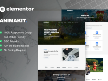 Animakit - Template Kit Elementor Pro do Animation Studio