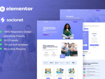 Socionet - Template Kit Elementor para agência de marketing de mídia social