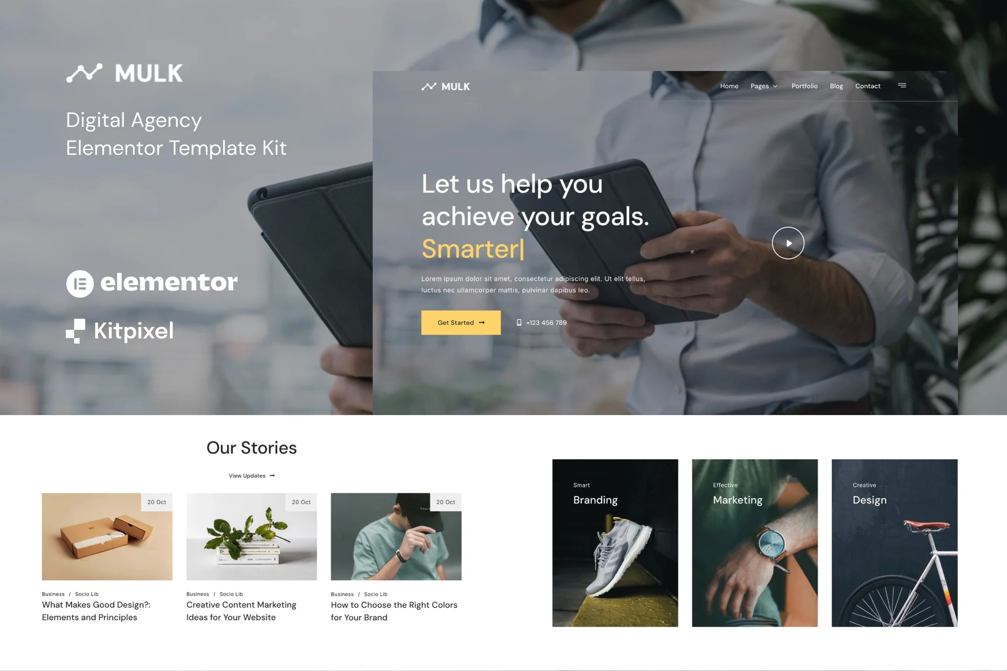 Mulk - Template Kit Elementor para Agência digitais
