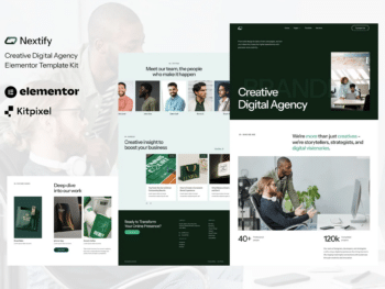 Nextify - Kit de Templates Elementor para Agência Digital Criativa e Portfólio