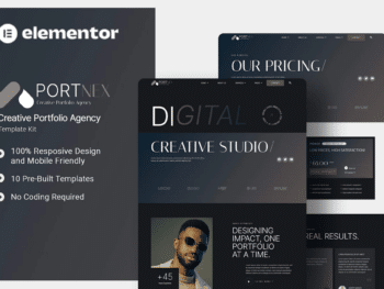 Portnex - Kit de Modelos Elementor para Agência de Portfólio Criativo