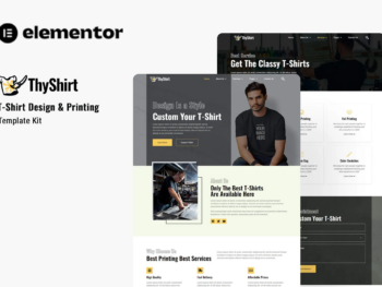 Thyshirt - Template Kit Elementor para design e impressão de camisetas