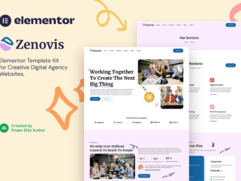 Zenovis - Template Kit Elementor de agência digital criativa