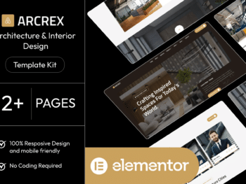 Arcrex - Kit de Templates Elementor de Arquitetura e Design de Interiores