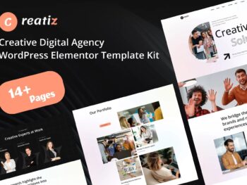 Creatiz - Kit de Modelos Elementor para Agência Digital Criativa