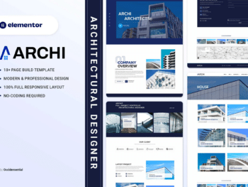 Archi - Kit de Templates Elementor para Designer de Arquitetura Sênior