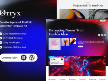 Orryx - Kit de Modelos Elementor para Agência Criativa e Portfólio