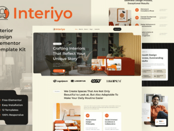 Interiyo - Kit de Templates Elementor de Design de Interiores