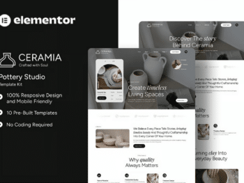 Ceramia - Kit de Templates Elementor do Pottery Studio