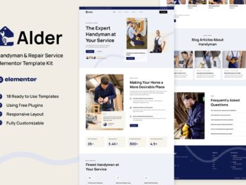 Alder - Kit de modelos Handyman & Repair Service Elementor