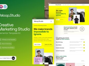 Yeloop - Kit de Modelos Elementor para Agência de Marketing Criativo
