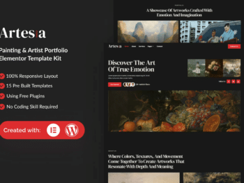 Artesia - Kit de Templates Elementor de Pintura e Artista