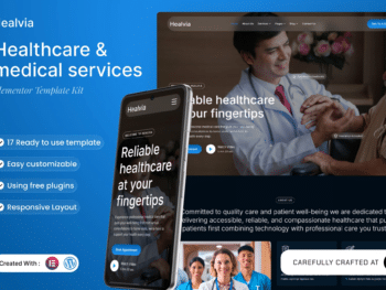 Healvia - Kit de Templates Elementor de Serviços Médicos e de Saúde