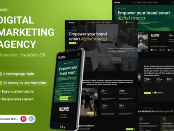Vortex - Kit de Templates Elementor para Agência de Marketing Digital