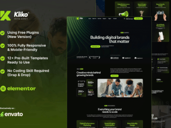 Kliko - Kit de Templates Elementor para Agência Digital