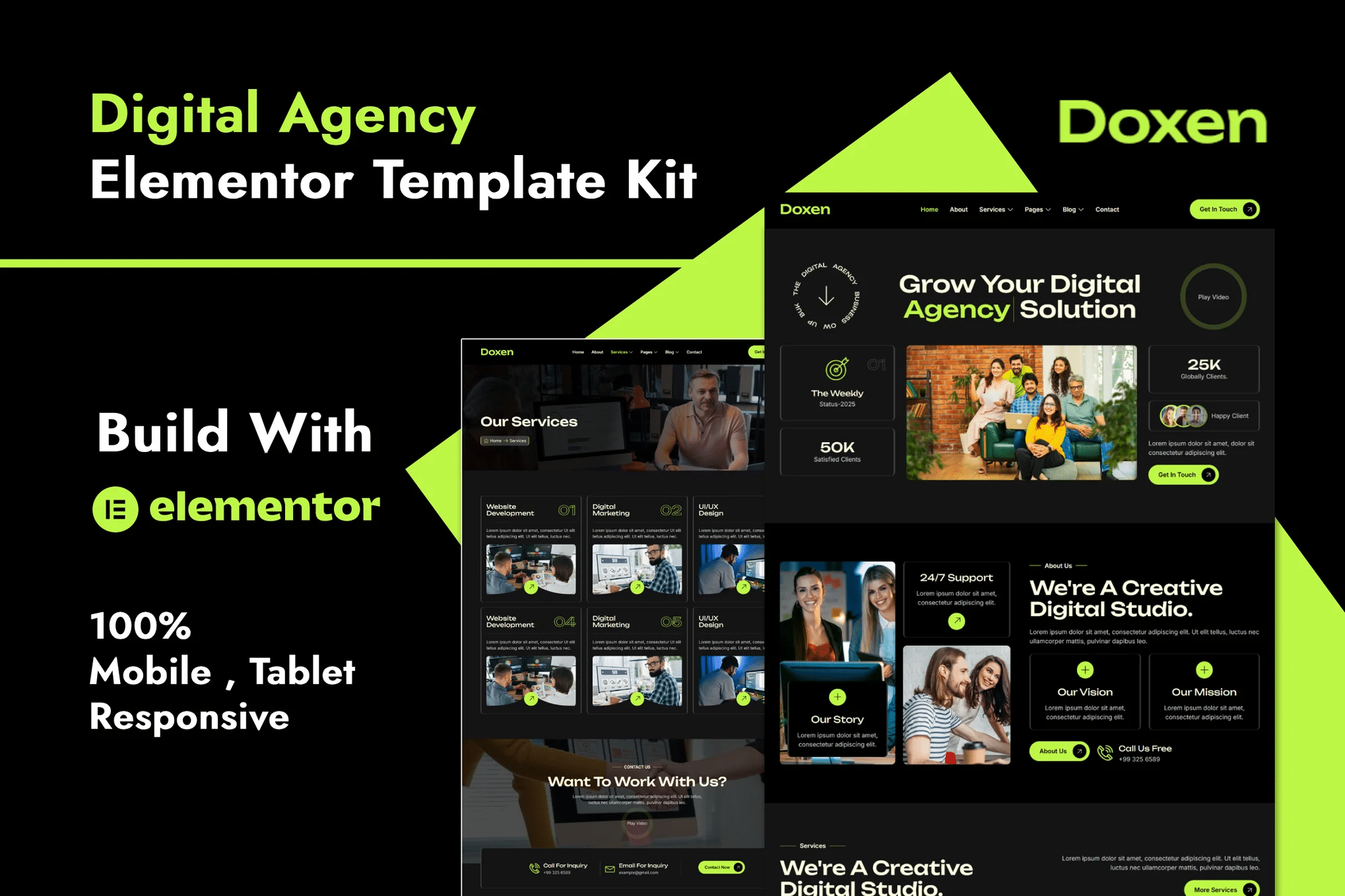 Doxen - Kit de Templates Elementor para Agência Digital
