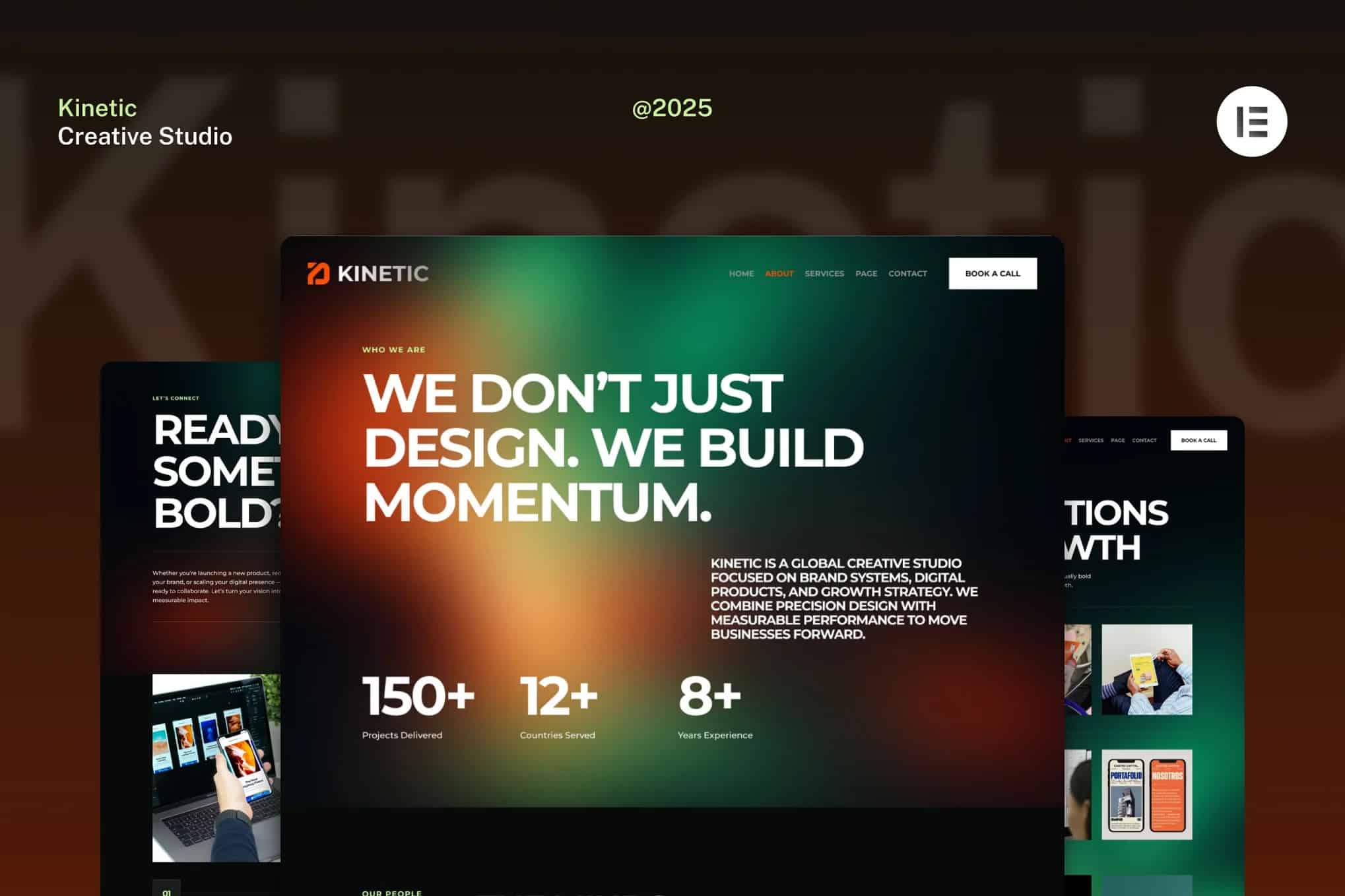 Kinetic - Kit Elementor de sites do Creative Studio