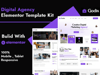 Godix - Kit de Modelos Elementor para Agência Digital