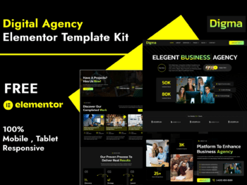 Digma - Kit de Modelos Elementor para Agência Digital Criativa