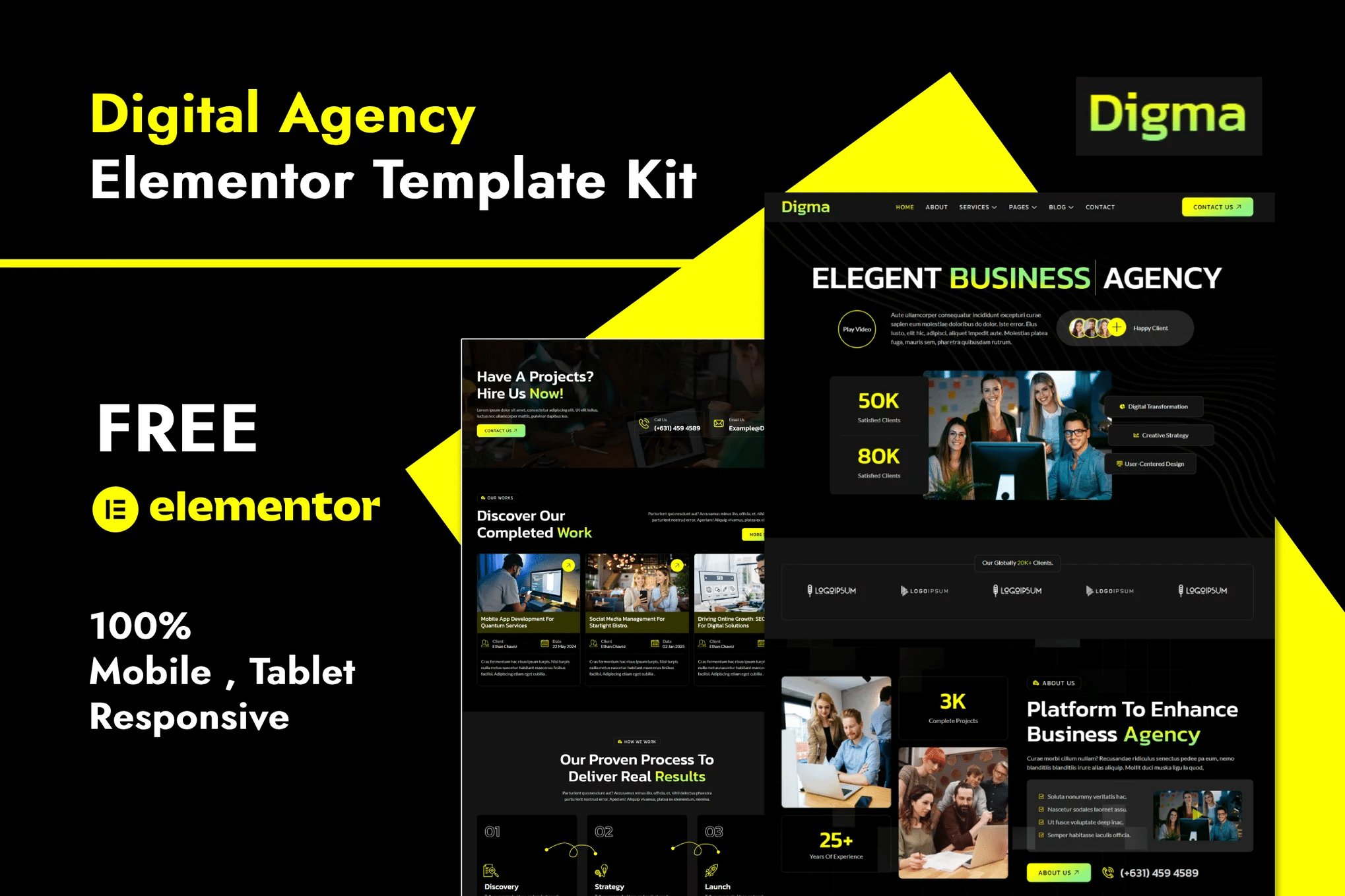 Digma - Kit de Modelos Elementor para Agência Digital Criativa