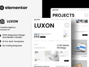 Luxon - Kit de Modelos Elementor para Agência Criativa