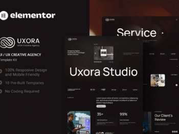 Uxora - Kit de Templates Elementor para Agência Criativa UI UX