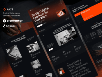 Axis - Kit de Templates Elementor para Agência Digital Criativa e Portfólio