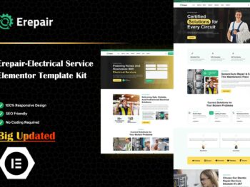 Erepair - Kit de modelos Elementor para serviços elétricos