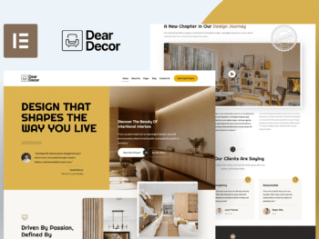 DearDecor - Kit de Templates Elementor de Design de Interiores
