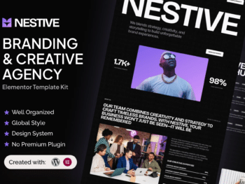 Nestive - Kit de Templates Elementor para Agência Criativa e de Branding