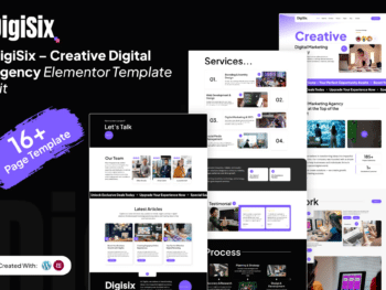DigiSix — Kit de Modelos Elementor para Agência Digital Criativa