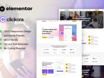 Clickora - Kit de Modelos Elementor para Agência de Marketing Digital