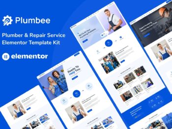 Plumbee - Kit de modelos Elementor para serviços de encanamento e reparo
