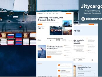 Jitycargo - Kit de Template Elementor Pro para Logística de Carga e Transporte