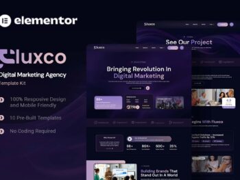 Fluxco - Kit de Modelos Elementor para Agência de Marketing Digital