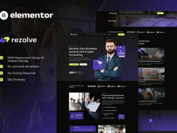 Rezolve - Kit de Templates Elementor de consultoria de negócios