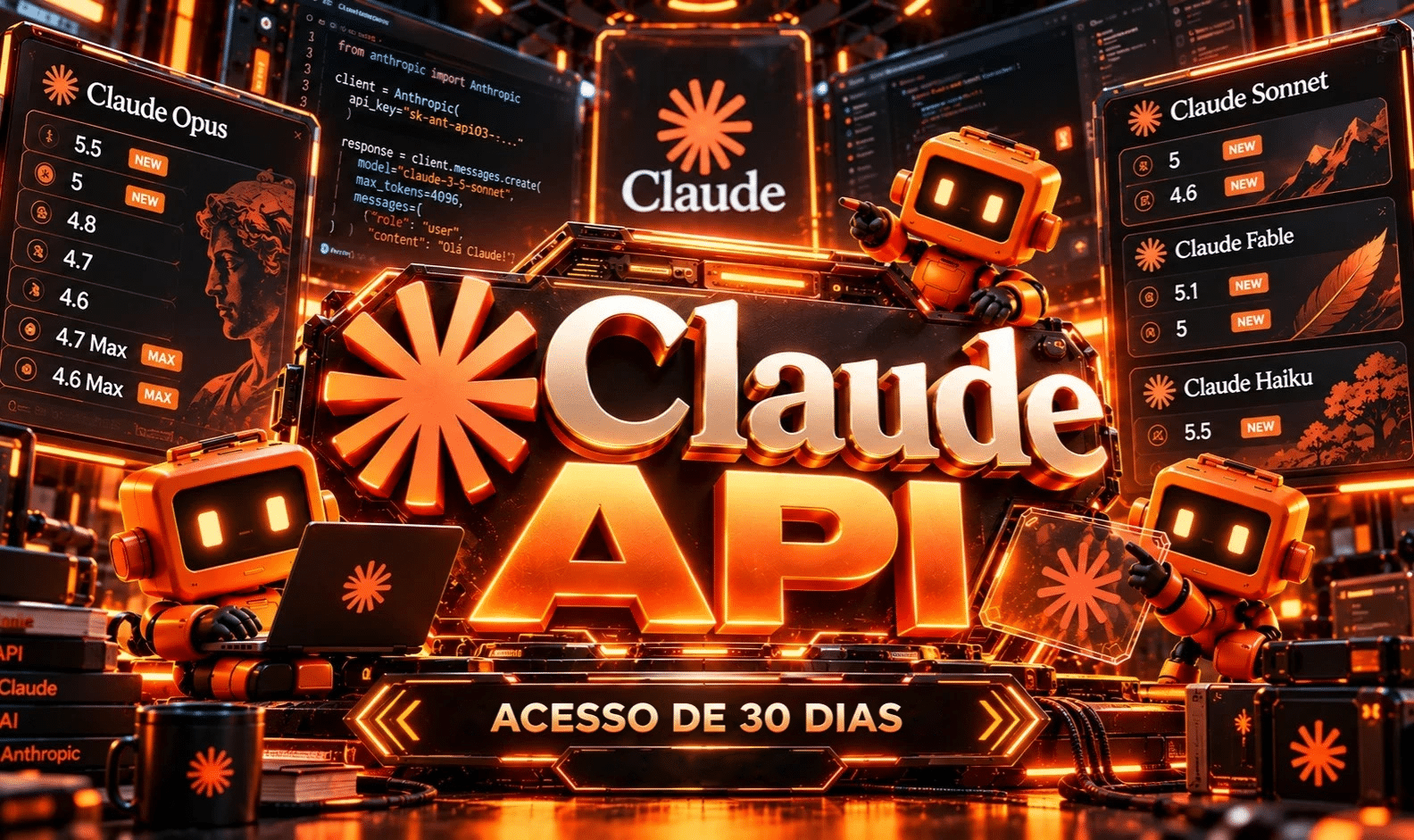 Claude Api Key - U$100 (25M tokens) | 30 DIAS | Fable, Opus 5.5, Sonnet 5, Haiku