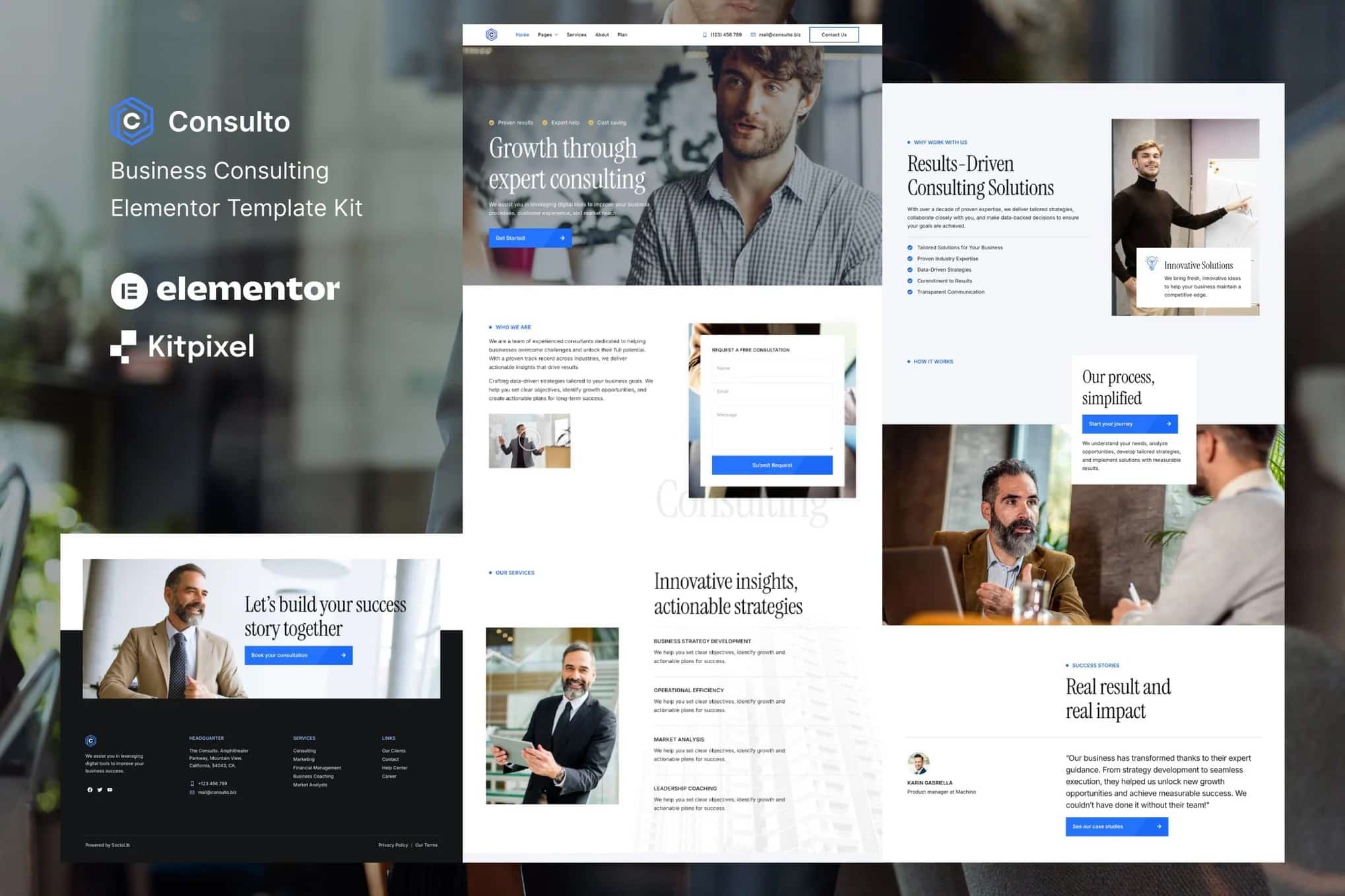 Consulto - Kit de Templates Elementor de Consultoria e Coaching Empresarial