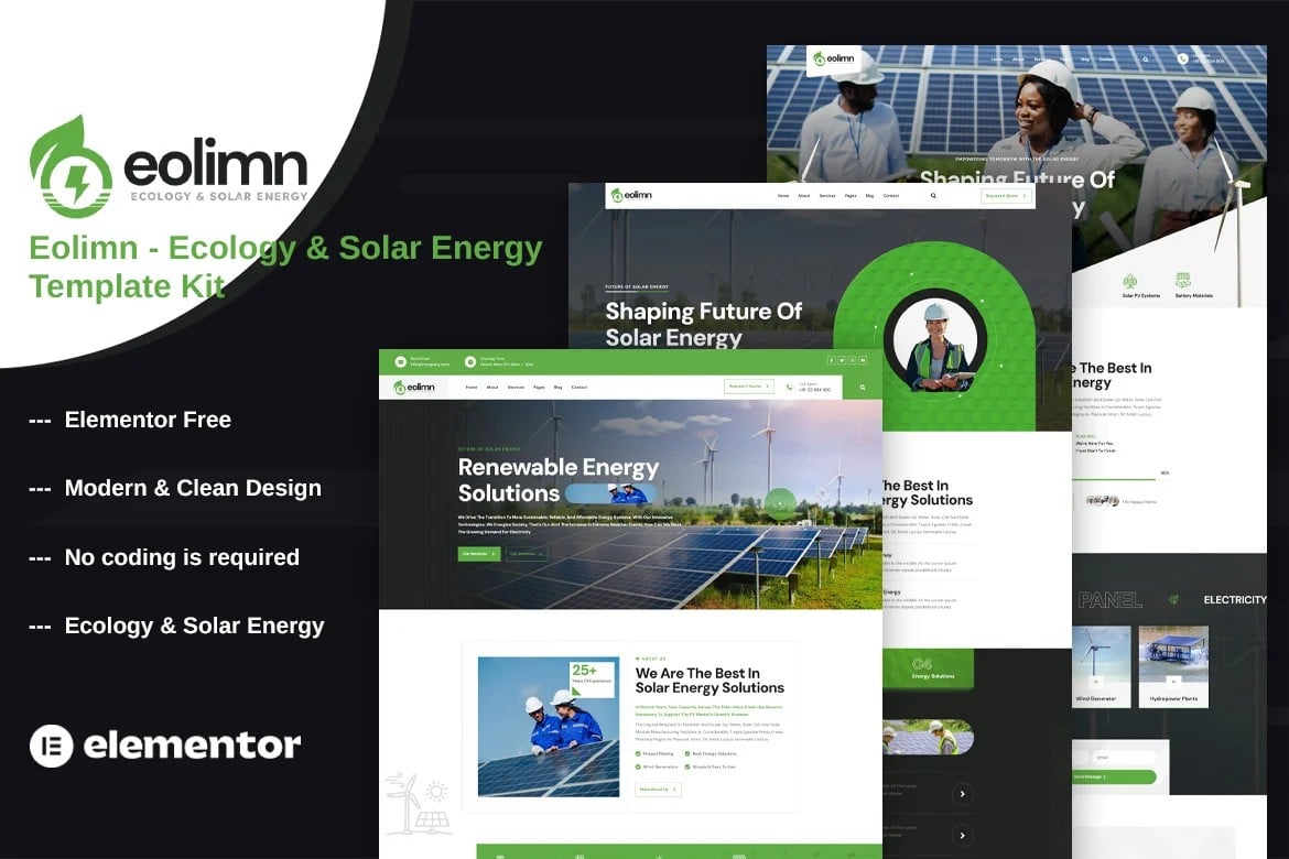 Eolimn - Kit de modelos de elementos de ecologia e energia solar