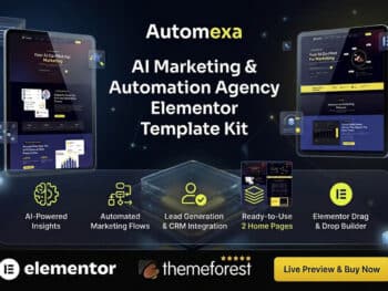 Automexa - Kit de Modelos Elementor para Agência de Marketing e Automação de IA