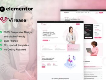 Virease - Kit de modelos do Virtual Assistant Service Elementor Pro