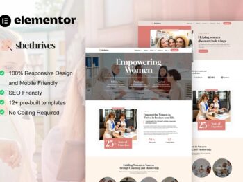 SheThrives - Kit de modelos femininos Business Elementor Pro